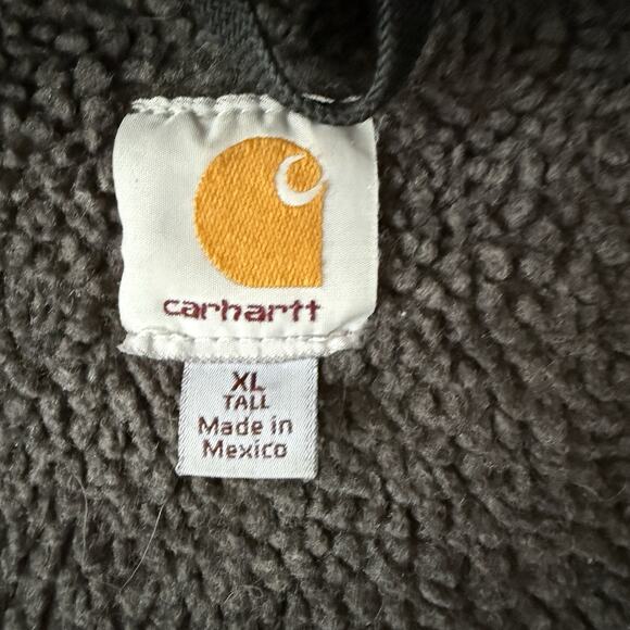 Carhartt C95 ARG Jackson Coat Men XL Tall Green Sherpa Lined Hooded Work Jacket - Picture 10 of 12